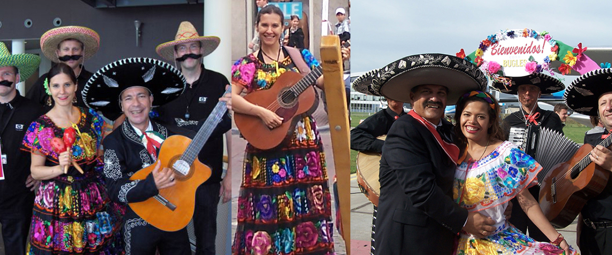 Mariachis en Mexicaans tapas buffest